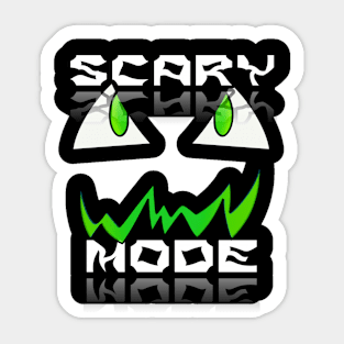 Jack O Lantern Face - Halloween Costume - Scary Mode - Glowing Green Sticker